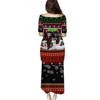 Monaco Christmas Puletasi with Santa Claus Sports Car Snowflakes and Luxury Holiday - Wonder Print Shop