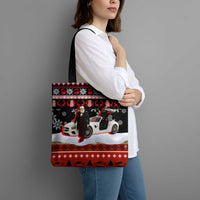 Monaco Christmas Tote Bag with Santa Claus Sports Car Snowflakes and Luxury Holiday - Wonder Print Shop