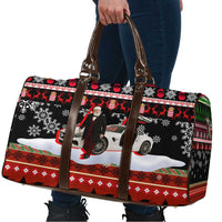 Monaco Christmas Travel Bag with Santa Claus Sports Car Snowflakes and Luxury Holiday - Wonder Print Shop