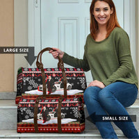 Monaco Christmas Travel Bag with Santa Claus Sports Car Snowflakes and Luxury Holiday - Wonder Print Shop