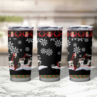 Monaco Christmas Tumbler Cup with Santa Claus Sports Car Snowflakes and Luxury Holiday - Wonder Print Shop