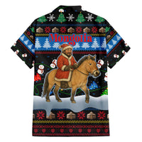 Mongolia Christmas Family Matching Puletasi and Hawaiian Shirt with Santa Riding Horse Snowmen Yurts and Winter Holiday - Wonder Print Shop