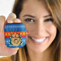 Mongolia Christmas AirPods Case with Santa Sheep Christmas Trees and Snowflake - Wonder Print Shop