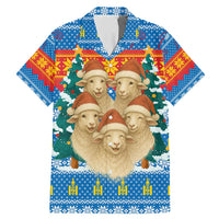 Mongolia Christmas Family Matching Mermaid Dress and Hawaiian Shirt with Santa Sheep Christmas Trees and Snowflake - Wonder Print Shop