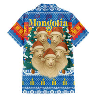 Mongolia Christmas Family Matching Summer Maxi Dress and Hawaiian Shirt with Santa Sheep Christmas Trees and Snowflake - Wonder Print Shop