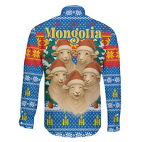 Mongolia Christmas Family Matching Tank Maxi Dress and Hawaiian Shirt with Santa Sheep Christmas Trees and Snowflake - Wonder Print Shop