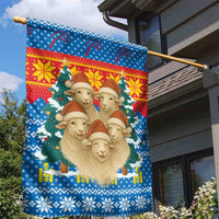 Mongolia Christmas Garden Flag with Santa Sheep Christmas Trees and Snowflake - Wonder Print Shop