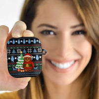 Micronesia Christmas AirPods Case with Santa Owl Christmas Tree Gifts and Snowflake - Wonder Print Shop