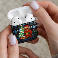 Micronesia Christmas AirPods Case with Santa Owl Christmas Tree Gifts and Snowflake - Wonder Print Shop