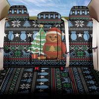 Micronesia Christmas Back Car Seat Cover with Santa Owl Christmas Tree Gifts and Snowflake - Wonder Print Shop