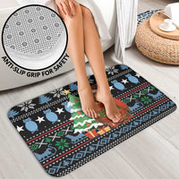 Micronesia Christmas Bathroom Set with Santa Owl Christmas Tree Gifts and Snowflake - Wonder Print Shop