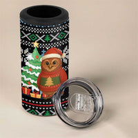Micronesia Christmas 4 in 1 Can Cooler Tumbler with Santa Owl Christmas Tree Gifts and Snowflake - Wonder Print Shop