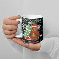 Micronesia Christmas Ceramic Mug with Santa Owl Christmas Tree Gifts and Snowflake - Wonder Print Shop