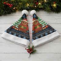 Micronesia Christmas Santa Hat with Santa Owl Christmas Tree Gifts and Snowflake - Wonder Print Shop