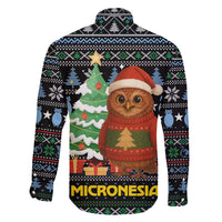 Micronesia Christmas Family Matching Puletasi and Hawaiian Shirt with Santa Owl Christmas Tree Gifts and Snowflake - Wonder Print Shop