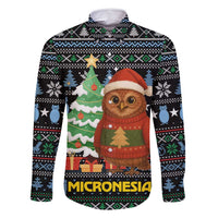 Micronesia Christmas Family Matching Summer Maxi Dress and Hawaiian Shirt with Santa Owl Christmas Tree Gifts and Snowflake - Wonder Print Shop