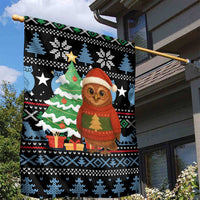 Micronesia Christmas Garden Flag with Santa Owl Christmas Tree Gifts and Snowflake - Wonder Print Shop