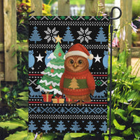 Micronesia Christmas Garden Flag with Santa Owl Christmas Tree Gifts and Snowflake - Wonder Print Shop