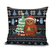 Micronesia Christmas Pillow Cover with Santa Owl Christmas Tree Gifts and Snowflake - Wonder Print Shop