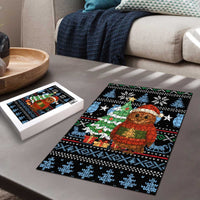 Micronesia Christmas Puzzle with Santa Owl Christmas Tree Gifts and Snowflake - Wonder Print Shop