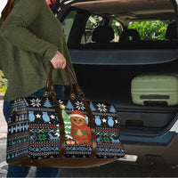 Micronesia Christmas Travel Bag with Santa Owl Christmas Tree Gifts and Snowflake - Wonder Print Shop