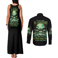 My Give A F Madly Skull Couples Matching Tank Maxi Dress and Long Sleeve Button Shirt - Wonder Print Shop