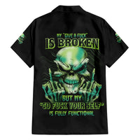 My Give A F Madly Skull Family Matching Long Sleeve Bodycon Dress and Hawaiian Shirt - Wonder Print Shop