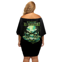 My Give A F Madly Skull Family Matching Off Shoulder Short Dress and Hawaiian Shirt - Wonder Print Shop