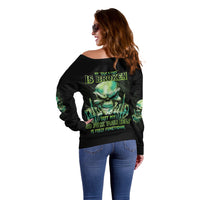 My Give A F Madly Skull Off Shoulder Sweater - Wonder Print Shop