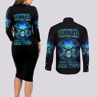 I Came Into This World Couples Matching Long Sleeve Bodycon Dress and Long Sleeve Button Shirt - Wonder Print Shop