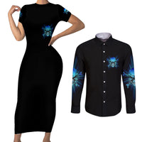 I Came Into This World Couples Matching Short Sleeve Bodycon Dress and Long Sleeve Button Shirt - Wonder Print Shop
