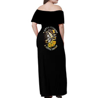 A Little Sunshine A Little Savage Skull Family Matching Off Shoulder Maxi Dress and Hawaiian Shirt - Wonder Print Shop