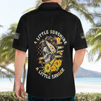 A Little Sunshine A Little Savage Skull Hawaiian Shirt - Wonder Print Shop