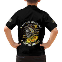 A Little Sunshine A Little Savage Skull Kid Hawaiian Shirt - Wonder Print Shop