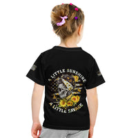 A Little Sunshine A Little Savage Skull Kid T Shirt - Wonder Print Shop