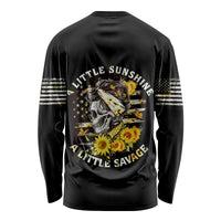A Little Sunshine A Little Savage Skull Long Sleeve Shirt - Wonder Print Shop