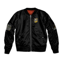 A Little Sunshine A Little Savage Skull Sleeve Zip Bomber Jacket - Wonder Print Shop