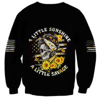 A Little Sunshine A Little Savage Skull Sweatshirt - Wonder Print Shop