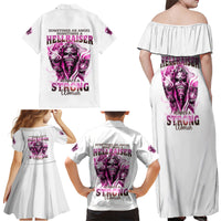 Always A Strong Women Skull Family Matching Off Shoulder Maxi Dress and Hawaiian Shirt - Wonder Print Shop