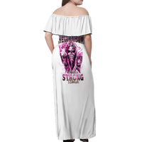 Always A Strong Women Skull Off Shoulder Maxi Dress - Wonder Print Shop