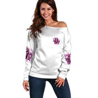 Always A Strong Women Skull Off Shoulder Sweater - Wonder Print Shop