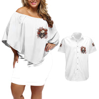 Don't Underestimate Me Couples Matching Off Shoulder Short Dress and Hawaiian Shirt - Wonder Print Shop