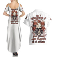 Don't Underestimate Me Couples Matching Summer Maxi Dress and Hawaiian Shirt - Wonder Print Shop