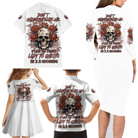 Don't Underestimate Me Family Matching Long Sleeve Bodycon Dress and Hawaiian Shirt - Wonder Print Shop