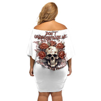 Don't Underestimate Me Off Shoulder Short Dress - Wonder Print Shop