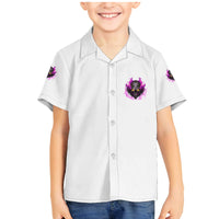 Walk Away Fire Eyes Skull Family Matching Mermaid Dress and Hawaiian Shirt - Wonder Print Shop