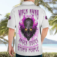 Walk Away Fire Eyes Skull Hawaiian Shirt - Wonder Print Shop