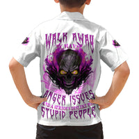 Walk Away Fire Eyes Skull Hawaiian Shirt - Wonder Print Shop