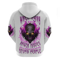 Walk Away Fire Eyes Skull Hoodie - Wonder Print Shop