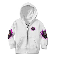 Walk Away Fire Eyes Skull Kid Hoodie - Wonder Print Shop